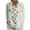 White, variant on LYEAA Women Floral Printed 3/4 Sleeve Blouse with Roll-Up Cuff Detail Button-Down Collar Design Lightweight Fabric Vacation Casual Wear White M