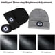 thumbnail image 4 of Gorro con luz LED, gorro manos libres recargable por USB con luz para acampar y pescar, gorro con linterna frontal para hombre y mujer, regalo para el invierno, color blanco, 4 of 5