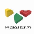 thumbnail image 2 of 200PCS 1/4 CIRCLE TILE 1X1 Compatible 25269 Round & Angles Self-Locking Bricks Building Blocks Toys Accessories Light Blue 200 pcs, 2 of 6