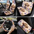 thumbnail image 2 of Jeiento Highland Cow Car Seat Cover Full Set, 13 Pcs Dahlia Auto Interior Accessories Set with Steering Wheel Cover, Seatbelt Pads, Armrest Cushion, Coaster, Keychain, Universal Fit for SUV, Truck, 2 of 8