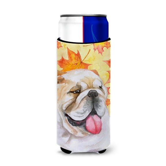 Carolines Treasures BB9900MUK English Bulldog Fall Michelob Ultra Hugger for slim cans  Slim Can multicolor