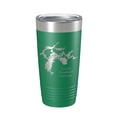 thumbnail image 1 of Turtle Flambeau Flowage Tumbler Lake Map Travel Mug Insulated Laser Engraved Coffee Cup Wisconsin 20 oz Green, 1 of 1
