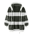 thumbnail image 4 of Aloohaidyvio womens coats ,Womens Sweatshirt V-Neck Pullover Tops Long Sleeve Hooded Blouse, 4 of 5