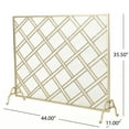 thumbnail image 3 of GDF Studio Jalama Single Panel 18.17 lbs Iron Fireplace Screen, Gold, 3 of 6