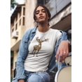 thumbnail image 2 of Beautiful Deer & Floral Wreath T-Shirt Women -Image by Shutterstock, Female Large, 2 of 4
