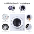 thumbnail image 2 of Garvee 2.6 cu.ft Compact Electric Laundry Dryer, 1400W Front Load Tumble Dryer Machine, White, 2 of 7
