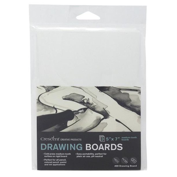 Crescent 2004778 5 x 7 in. Drawing Boards, White Pack of 3 Walmart