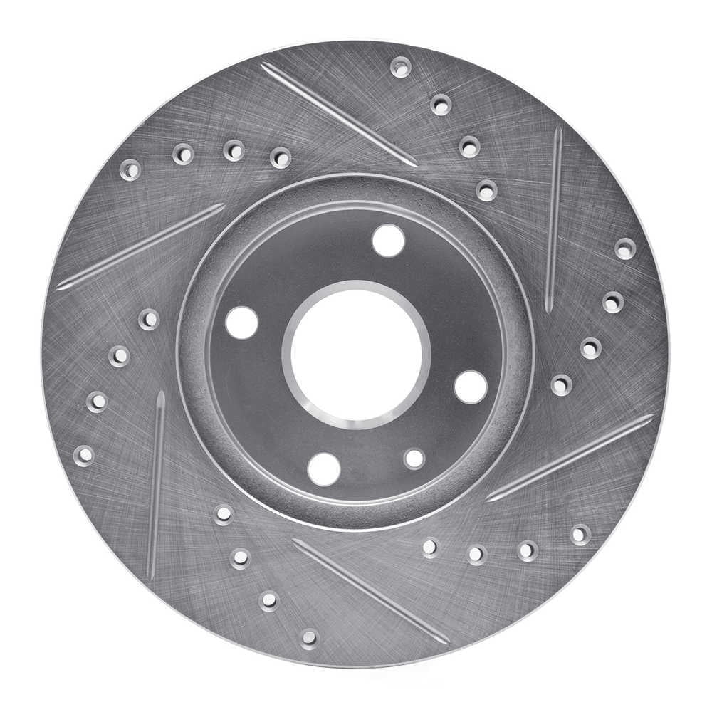 Dynamic Friction Company 631-54002L DFC Brake Rotor - Drilled And Slotted - Silver