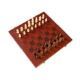 thumbnail image 4 of Juego de ajedrez , tablero de ajedrez de madera portátil plegable, juego de damas de ajedrez para niños en interiores, adultos, reunión L, 4 of 9