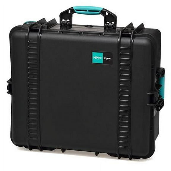 HPRC 2700WSSK Wheeled Resin Hard Case with Second Skin, Black with Blue Handle