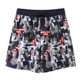 thumbnail image 4 of Tisuna Double Layer Swim Shorts For Mens Floral Print Elastic Waist Straight Leg Trunks With Pockets Comfort Fit Men'S Holiday Hawaii Board Shorts Blue Size L, 4 of 7