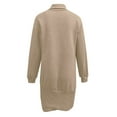 thumbnail image 6 of ZXLBBD Dresses for Women Sweatshirts Dress Long Sleeve Neck Wrap Hem Fall Winter Long Sleeve Dresses Casual Party Gown Evening Comfort Daily Wear, 6 of 7