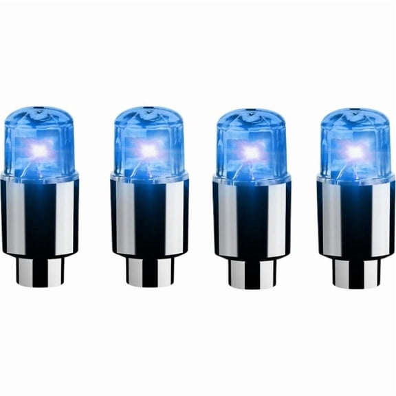 4 PCS LED Tire Valve Stem Cap Lights, 360 Degree Rotating Motion Activated Wheel Lights, Waterproof Flash Valve Lights for Cars, Trucks and SUVs
