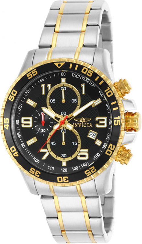 Invicta Men's 14876 Specialty Chronograph 18k Gold Ion-Plated and Stainless  Steel Watch
