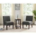 thumbnail image 2 of Furniture of America Drydan 3-Piece Wood Accent Table and Chair Set in Gray, 2 of 4