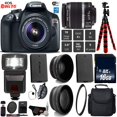 thumbnail image 1 of Canon EOS Rebel DSLR Camera 18-55mm is II Lens + Flash + UV FLD CPL Filter Kit + Wide Angle & Telephoto Lens + Camera Case + Tripod + Card Reader - Intl Model, 1 of 7