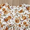 thumbnail image 5 of Douhoow Summer Baby Girl Romper Floral Print Short Sleeve Round Neck Jumpsuit Sunsuit, 5 of 8