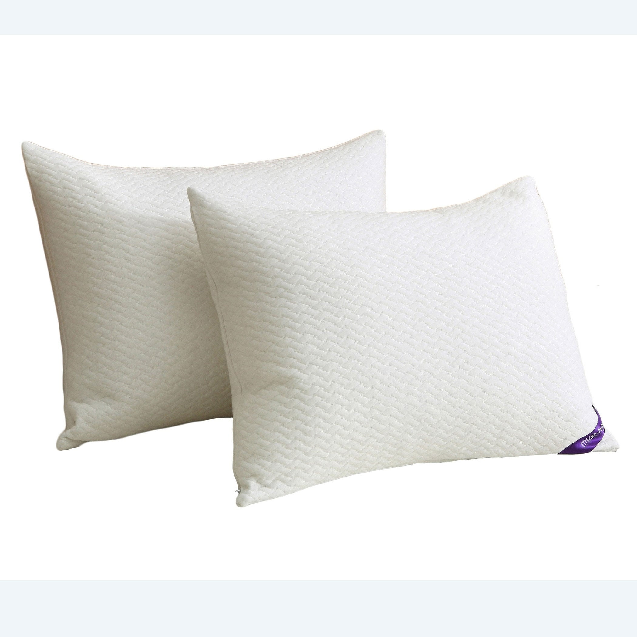 Twin Pack Nano Feather Pillow with Soft Knit Removable Cover