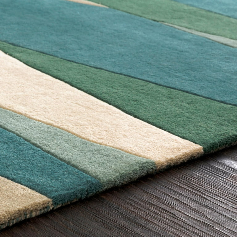 Mark&Day Area Rugs, 8x8 Mulhouse Modern Sea Foam Square Area