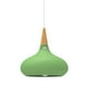 thumbnail image 1 of Lampara De Techo Colgante Macaron Retro Con Madera 20 Cm de Diámetro ilios innova  Verde, 1 of 9