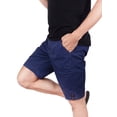 thumbnail image 6 of Mens Big & Tall Cargo Shorts Baggy Navy Blue BDU Cotton Cargo Short, 6 of 6
