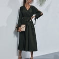 thumbnail image 2 of Vestido Largo, Vestido Hueco De Color Puro Algodón Para Ir De Compras, 2 of 8