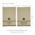 thumbnail image 3 of VHC Brands Farmhouse Star Country Life Blessings Text Muslin Cotton Primitive Thanksgiving Tabletop Fabric Loop Stenciled Kitchen Towel Set of 2, Antique Creme White, 3 of 7