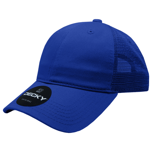 Women's 6 Panel Low Profile Relaxed Cotton Trucker, Royal