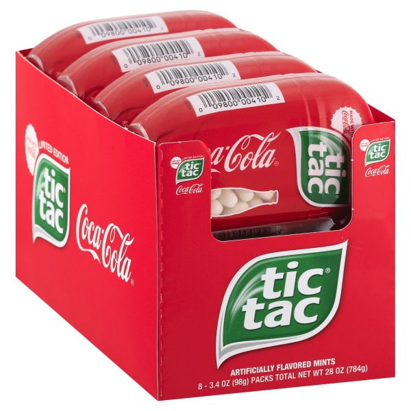 LIMITED EDITION TIC TAC COCA COLA 3.4 OZ 8 COUNT
