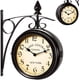 thumbnail image 2 of Reloj de pared de hierro forjado de estilo europeo negro, decoración retro, reloj de pared de doble cara (desde 10 Anneng) Zhivalor LN-0509, 2 of 8