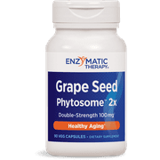 Enzymatic Therapy Grape Seed Phytosome 2X, 90 Vcaps