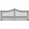 ALEKO DG14MOSD Steel Dual Swing Driveway Gate - Manhattan Style - 14 x 6 Feet