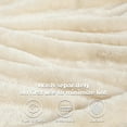 thumbnail image 3 of BNM Solid Fleece Soft Plush Blanket, California King, Ivory, 3 of 7