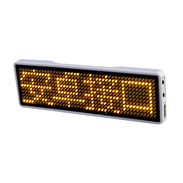Tablero de Letrero LED Zulema Etiqueta de Mensaje recargable Amarillo Pantalla de matriz
