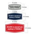 thumbnail image 5 of Signs ByLITA Fancy Believe in Yourself and Anything is Possible Durable ABS Plastic | Laser Engraved | Easy Installation | Elegant Design Sign (Brushed Silver) - Small, 5 of 6