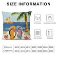 thumbnail image 5 of JEUXUS Hello Summer Beach Shell Starfish Throw Pillow Cover Cushion Case Material Decorative Lumbar, 5 of 5
