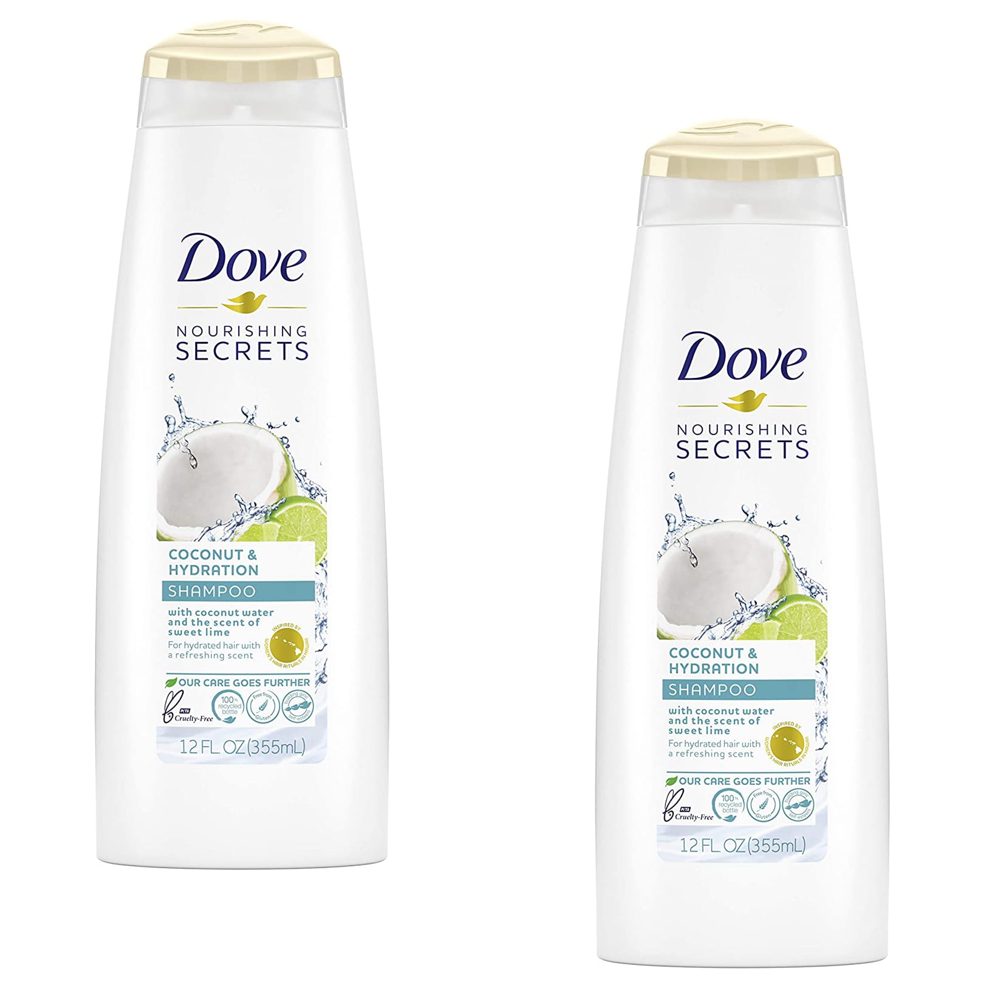 Pack of (2) Dove Nourishing Secrets Shampoo Coconut And Hydration 12 oz