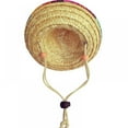 thumbnail image 2 of Dog Sombrero Hat Pet Adjustable Sun Hat Cute Woven Straw Hat Costume for Puppy and Cats, 2 of 7