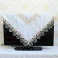 thumbnail image 5 of White Lace Embroidered Soft Tablecloth Nightstand Scarves Wedding Banquet Home Decoration,Square, 5 of 7