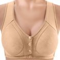 thumbnail image 3 of PEASKJP Sports Bra Plus Size Non Padded Wirefree Workout Bra Bounce Control, Beige 48, 3 of 4