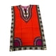 thumbnail image 5 of Vestido de verano para mujer, estampado tribal, mangas murciélago, túnica suelta, traje de baño hasta la rodilla Naranja, 5 of 9