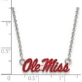 thumbnail image 2 of Sterling Silver S. Rh-P Logoart U Of Mississippi Small Enamel Pendant With Necklace (18 X 22) Made In United States ss080ums-18, 2 of 5