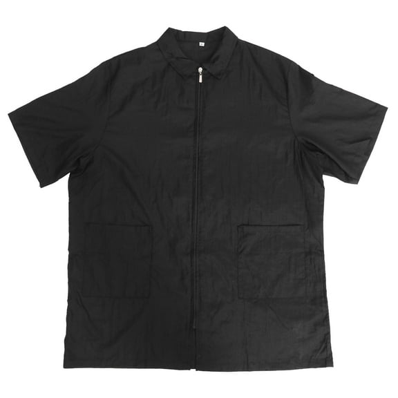 OUNONA Grooming Smock Apron Hair Dresser Apron Fiber Black for Hair Salon 1pc