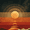 Abstract Retro Sunset Mountain, variant on UXIEQU Vintage Kissing Lips Typography Canvas Art 15.75x11.81 Inches