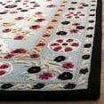 thumbnail image 3 of SAFAVIEH Bellagio Pinwheel Geometric Floral Wool Area Rug, Light Blue/Black, 5' x 8', 3 of 8