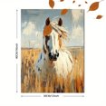 thumbnail image 3 of Qisvanset Framed Canvas Wall Art, 12x16 Inch Wild Horse Western Ranch Landscape Painting, 3 of 8