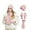 A-Pink346, variant on Bibifish Womens Hat Scarf Sets 3 Pc Knitted Beanies Hat Touchscreens Gloves And Long Scarves Cold Weather Hat Gloves Scarf Sets For Ladeis