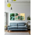 thumbnail image 2 of Awkward Styles Foliage Wall Decor Set of 3 Canvas Green Floral Art Inspirational Nature Art Blue Home Decor Ideas Green Leaves Decor for Bathroom Inspirational Framed Pink Canvas Prints Set of 3, 2 of 4