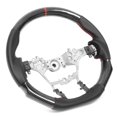thumbnail image 1 of Carbon Fiber Steering Wheel, Shockproof Red Stitching Racing Steering Wheel Stable Grip  for Hilux Fortuner, 1 of 7