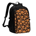 thumbnail image 1 of Fotbe Halloween Pumpkins Mochila con Estampado y Puerto USB para Hombre y Mujer, Mochila Antirrobo, Mochila de Viaje, Mochila Escolar, Mochila Universitaria, 1 of 7